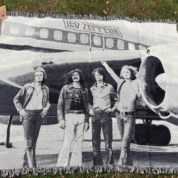 Led Zeppelin Starship Tapestry Throw Blanket The Rug Barn 53 x 65 - Picture 1 of 4
